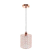 Elegant Designs 1 - Light Elipse Crystal Cylinder Pendant