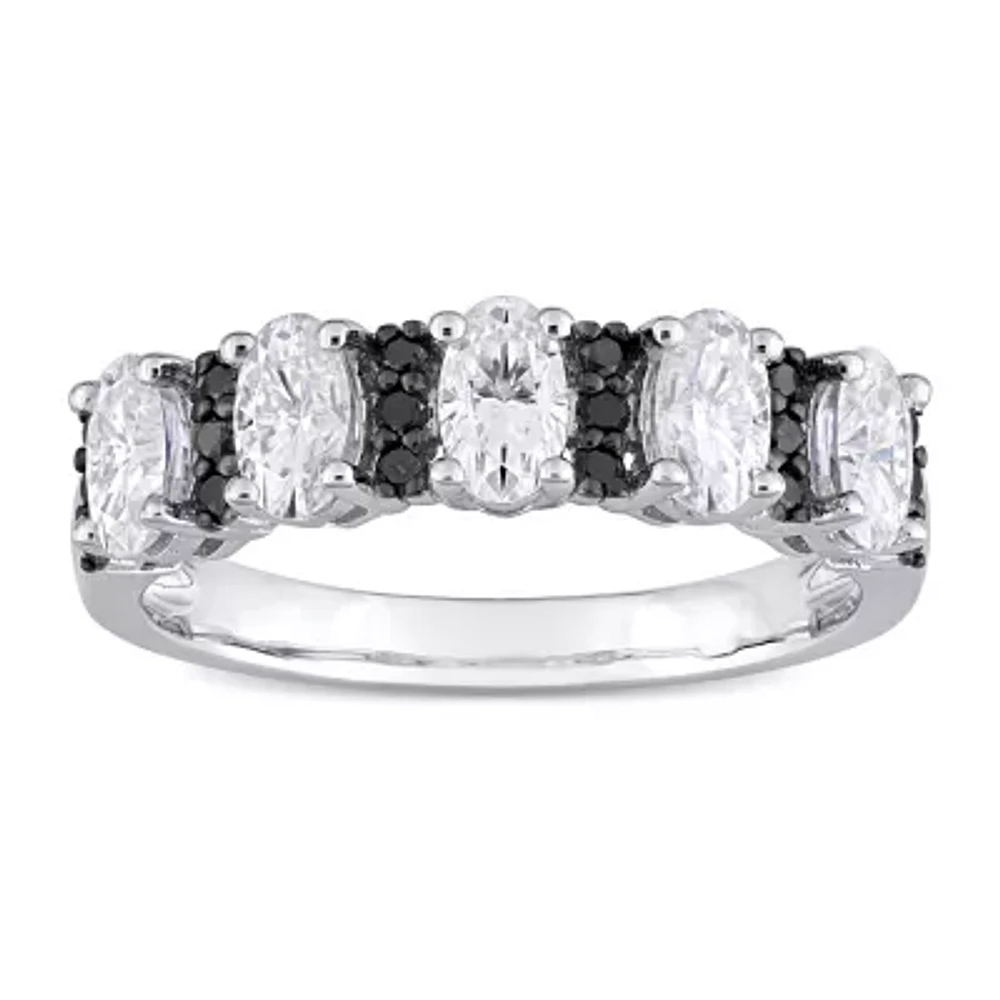 Womens 2.5MM 1/6 CT. T.W. Lab Created White Moissanite 10K Gold Wedding Band