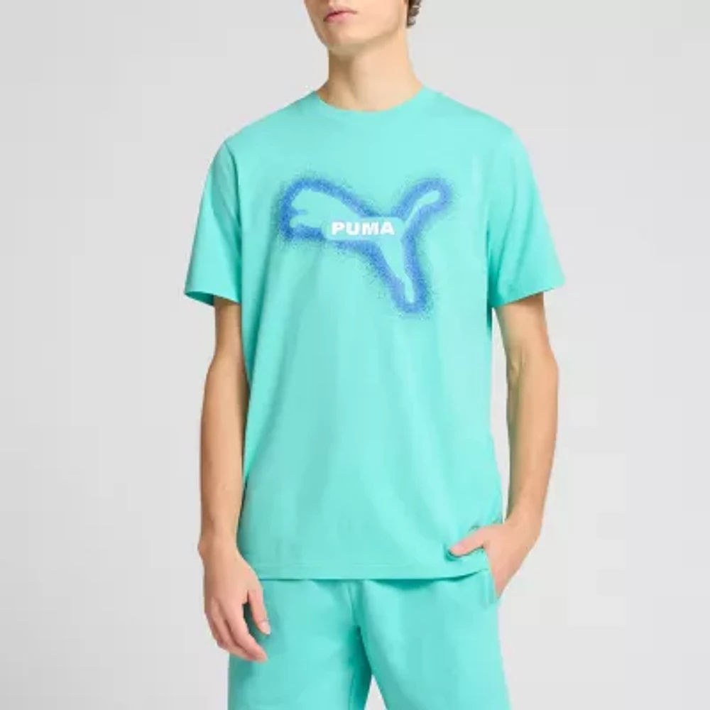PUMA Mens Crew Neck Short Sleeve Regular Fit Graphic T-Shirt