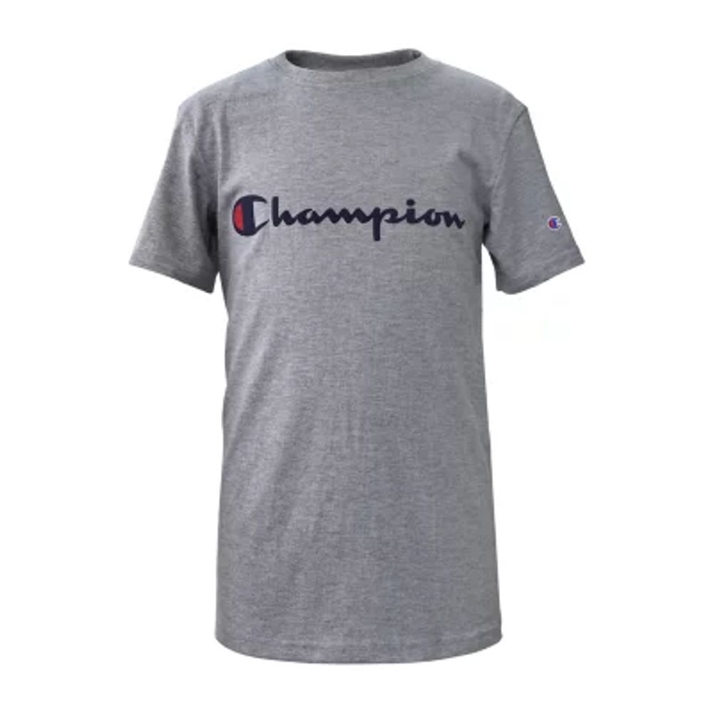 Champion Big Kid Boys Crew Neck Short Sleeve Regular Fit Graphic T-Shirt