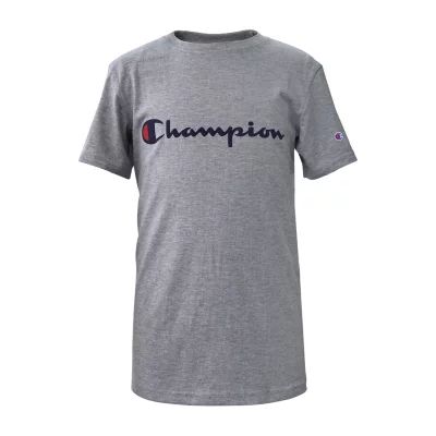 Champion Big Kid Boys Crew Neck Short Sleeve Regular Fit Graphic T-Shirt