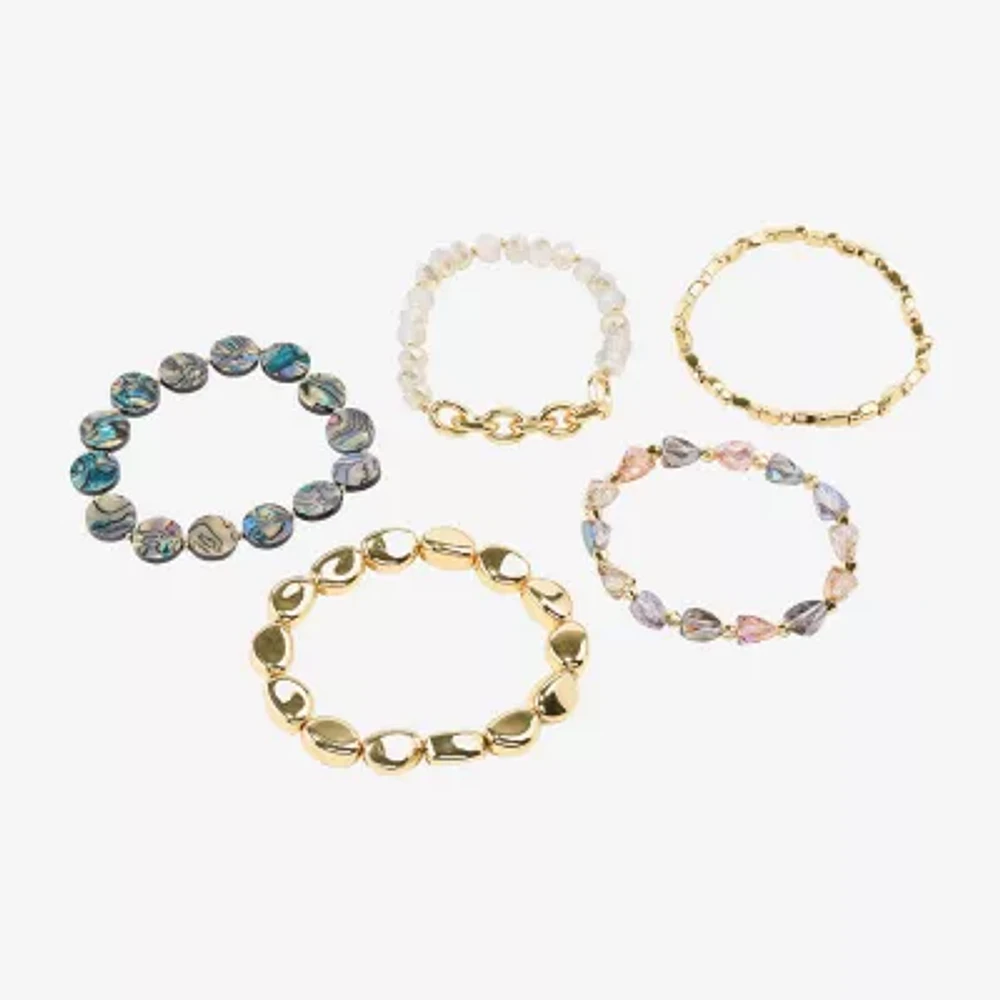 Bijoux Bar Gold Tone Womens 5-pc. Bracelet Set