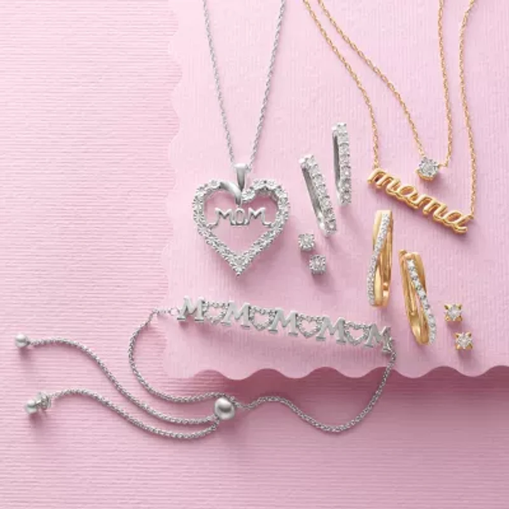 Yes, Please! Womens 1/10 CT. T.W. Natural White Diamond 14K Gold Over Silver 2 Pair Earring Set