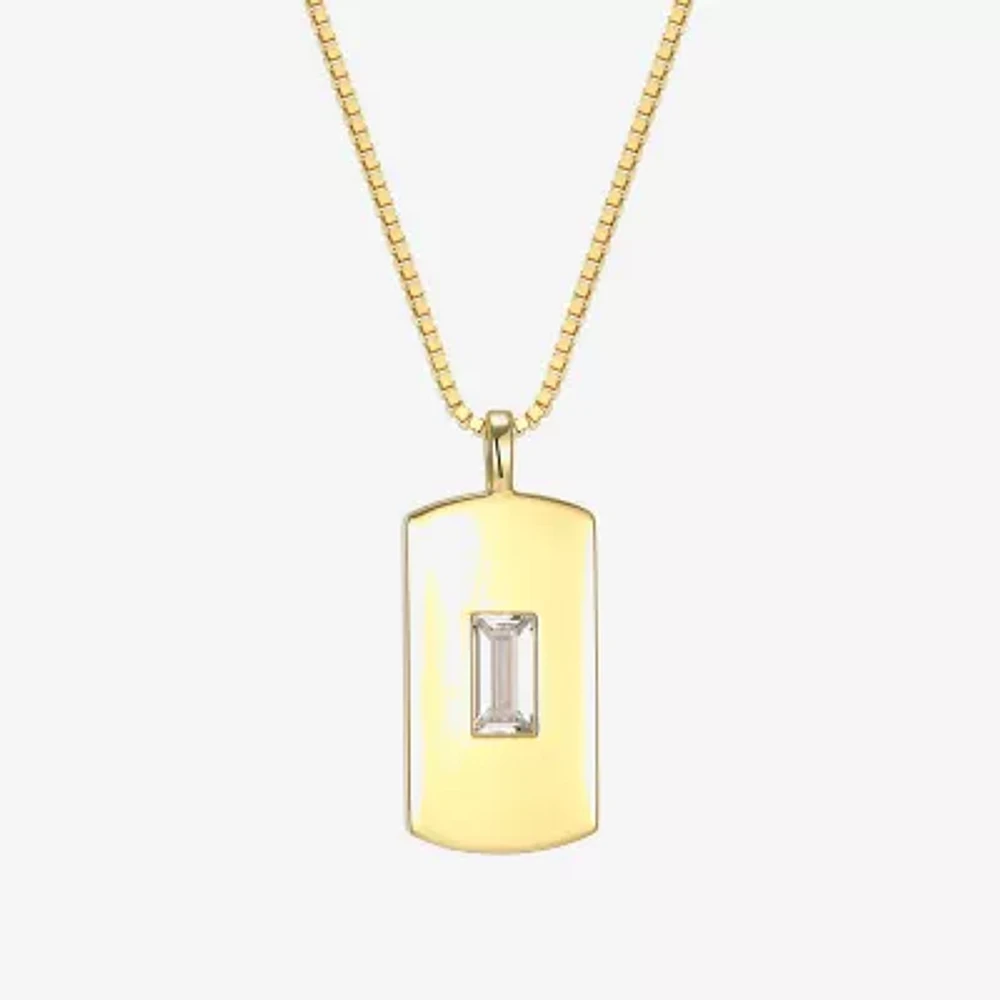 Mens 2 1/2 CT. T.W. Cubic Zirconia 18K Gold Over Silver 26 Inch Pendant Necklace