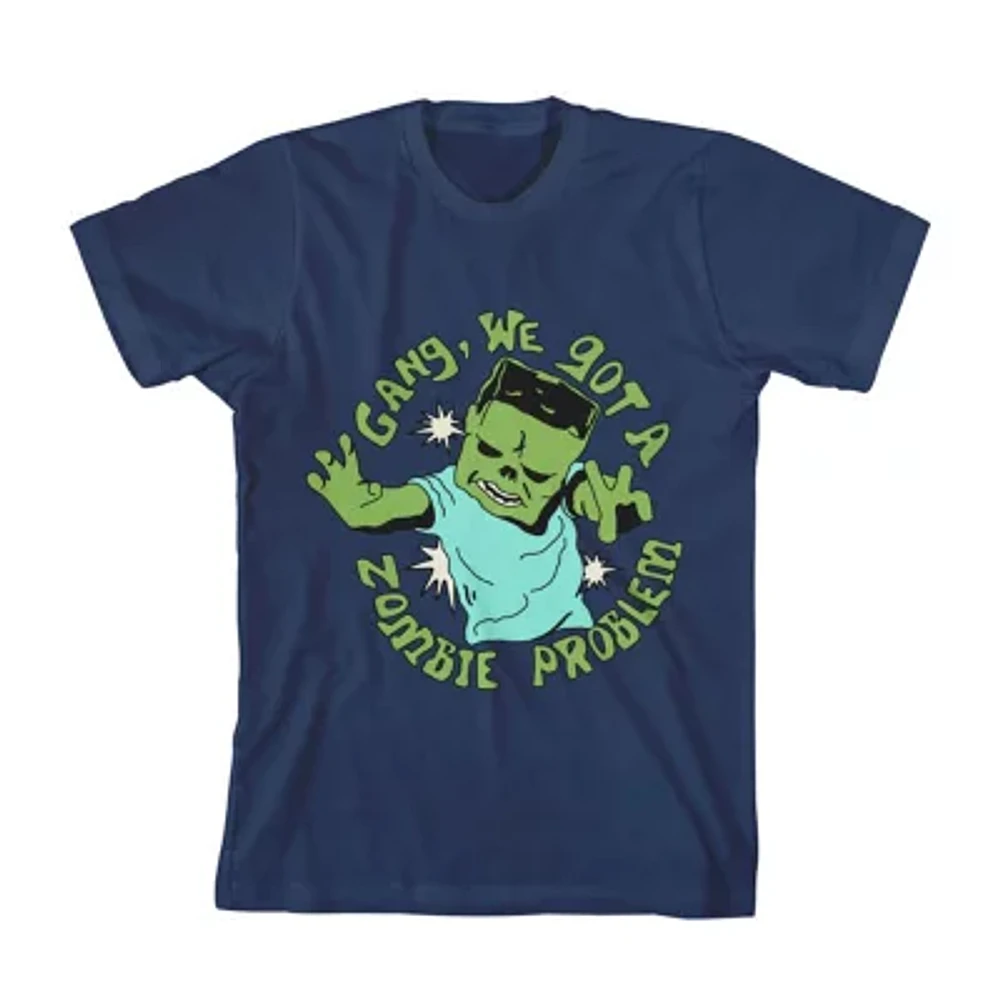 Little & Big Kid Boys Crew Neck Short Sleeve Regular Fit Minecraft Graphic T-Shirt