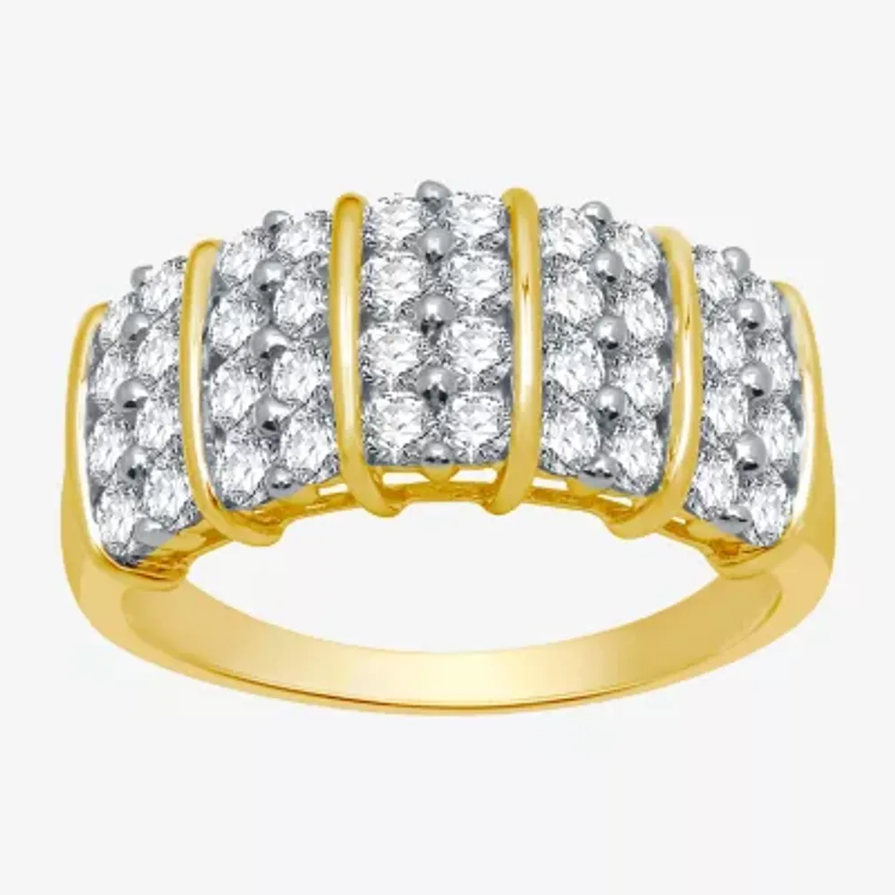 2MM 1 CT. T.W. Natural White Diamond Band Sterling Silver or 14K Gold Over