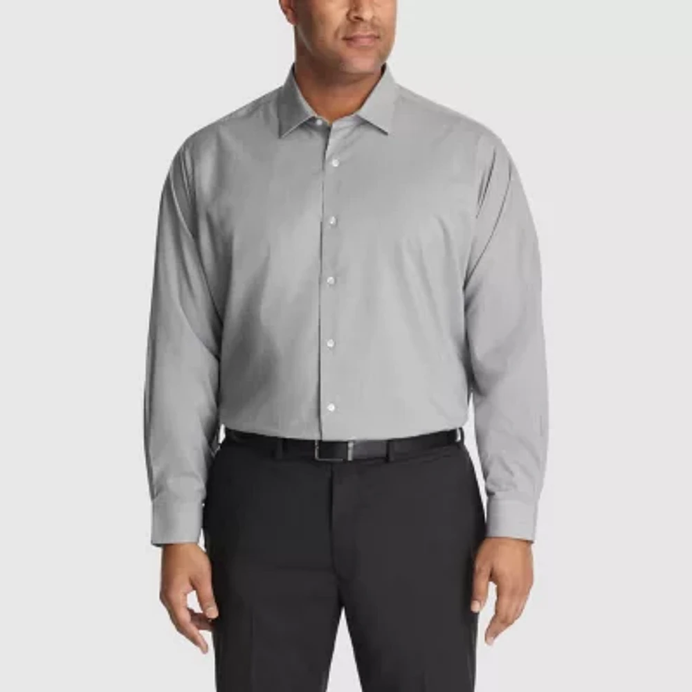 Van Heusen Big & Tall Comfort Performance Mens Classic Fit Stretch Fabric Wrinkle Free Long Sleeve Dress Shirt