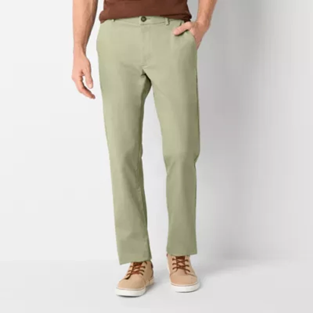 St. John's Bay Stretch Chino Mens Tapered Slim Fit Flat Front Pant