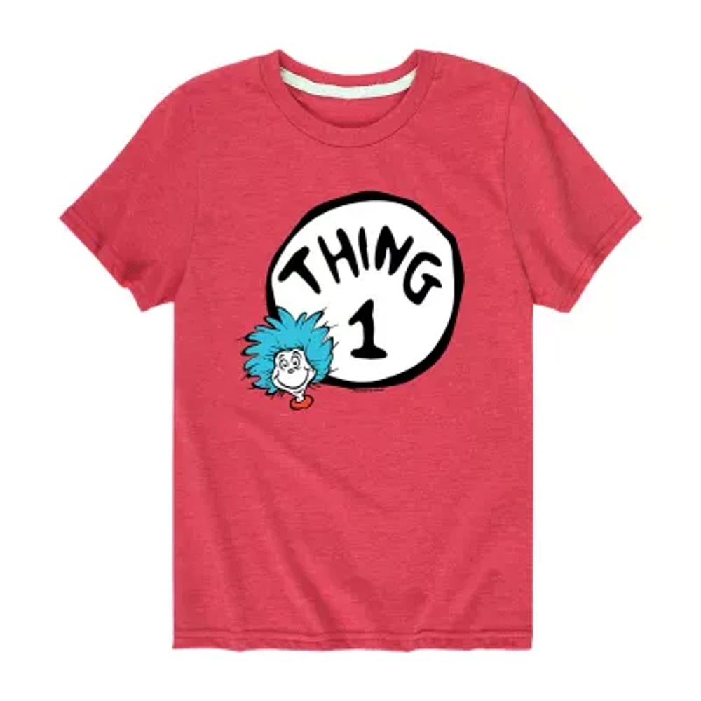Little & Big Boys Crew Neck Short Sleeve Dr. Seuss Graphic T-Shirt
