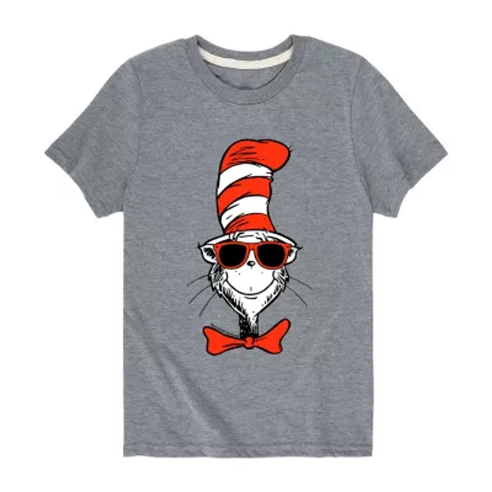 Little & Big Kid Boys Crew Neck Short Sleeve Regular Fit Dr. Seuss Graphic T-Shirt