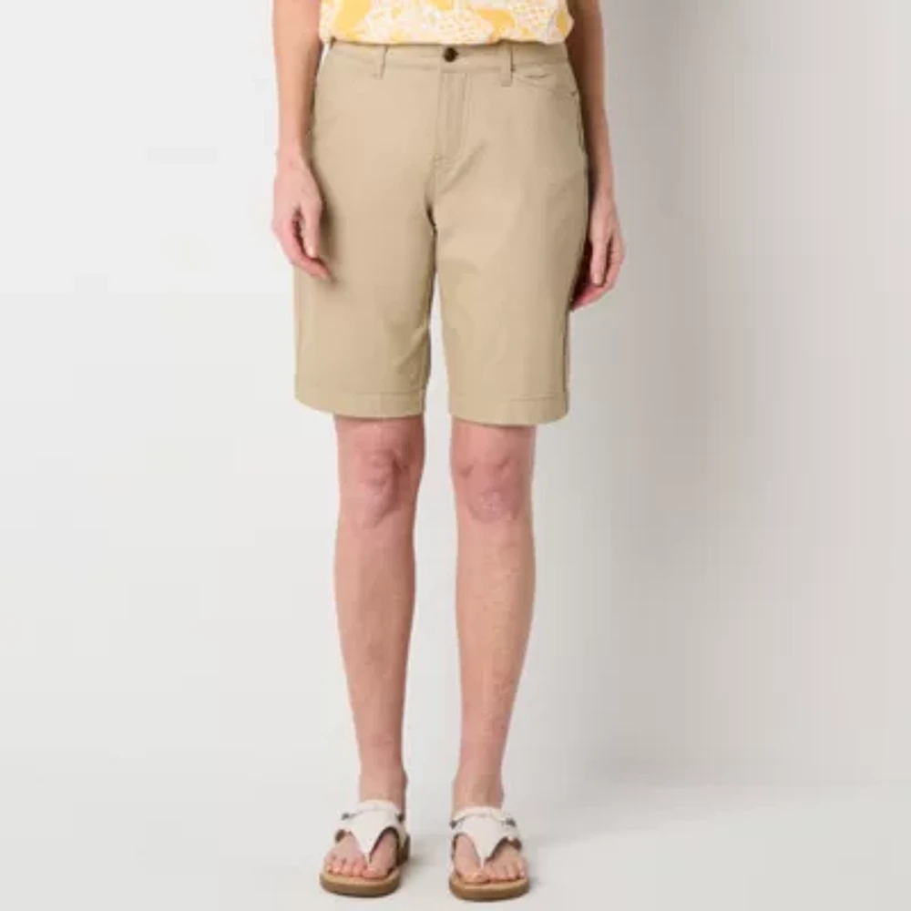 St. John's Bay Secretly Slender Womens 11" Mid Rise Bermuda Short