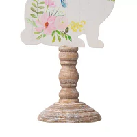 Glitzhome 2-pc. Wooden Bunny Easter Tabletop Decor