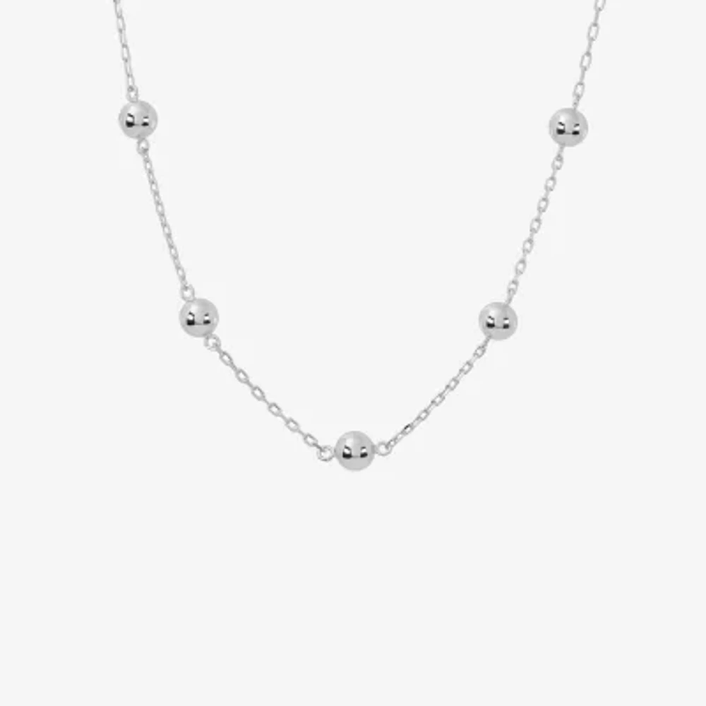 Silver Reflections Womens 16 Inch Strand Necklace