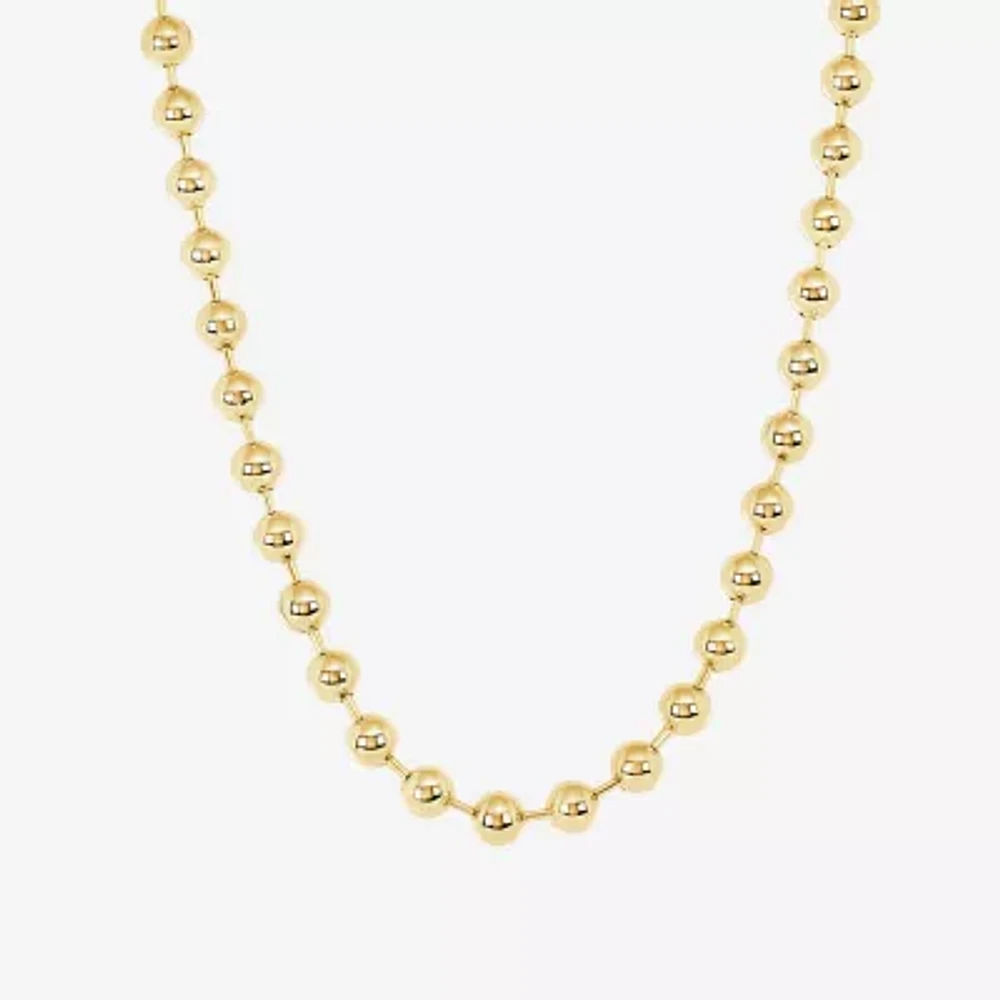 Silver Reflections Womens 14K Gold Over Brass 16 Inch Collar Necklace