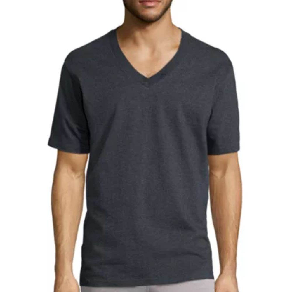 Stafford Heavyweight Mens 3 Pack Short Sleeve V Neck T-Shirt Tall