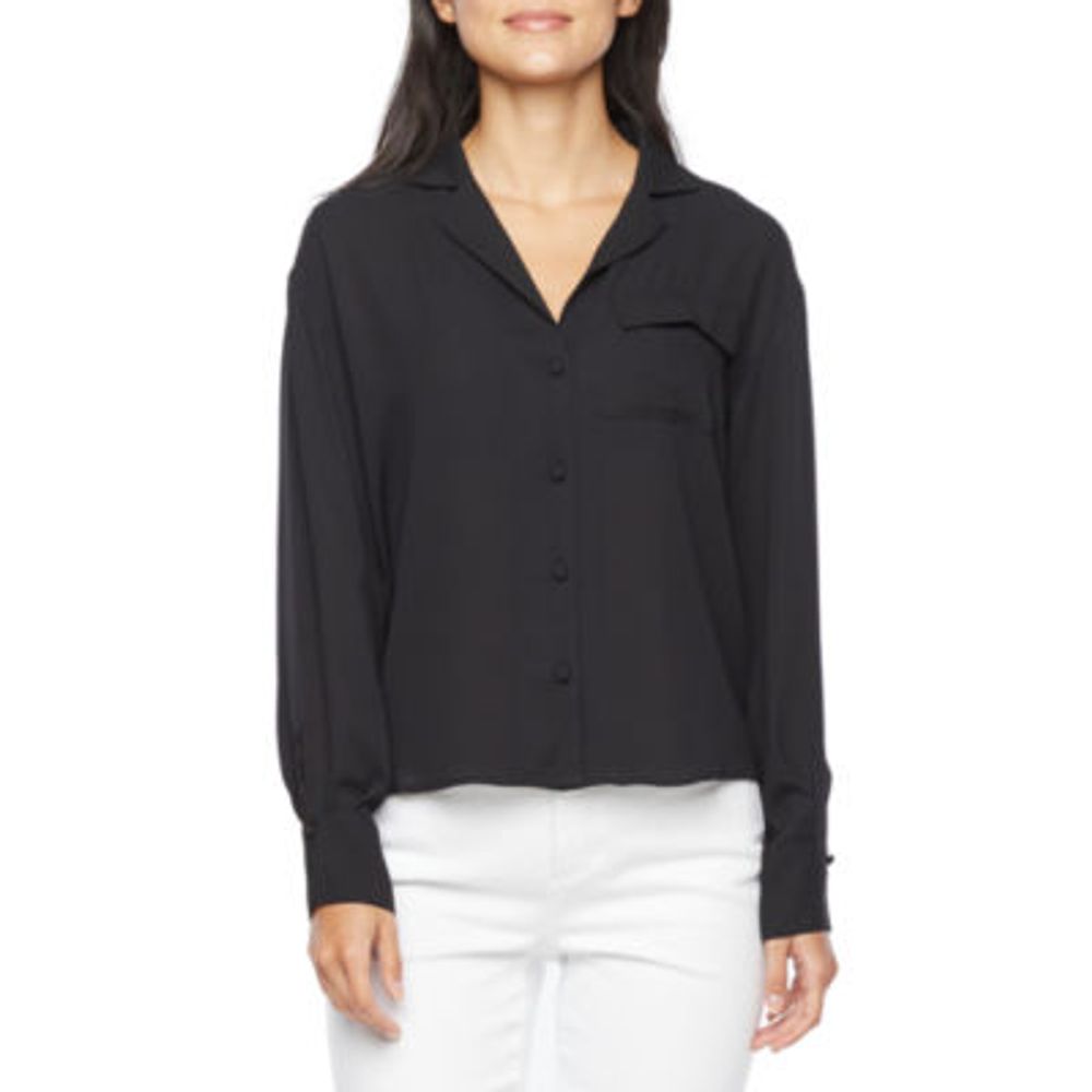 Worthington Womens Long Sleeve Cuffed Regular Fit Tall Button-Down Shirt