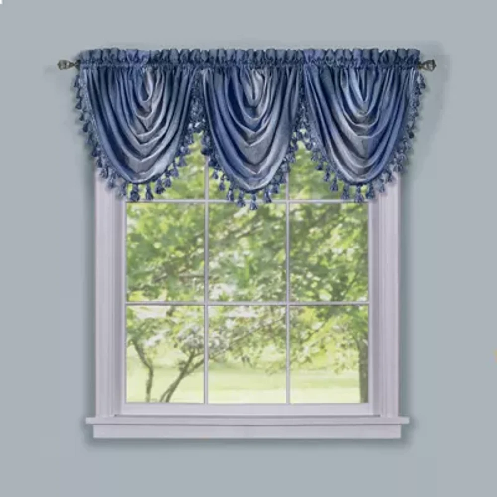 Ombre Rod Pocket Waterfall Valance
