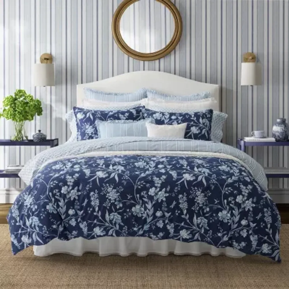 Laura Ashley Branch Toile 7-pc. Midweight Comforter Set