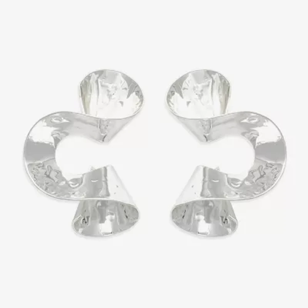 Bijoux Bar Silver Tone Womens Drop Earrings
