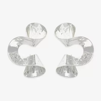 Bijoux Bar Silver Tone Womens Drop Earrings