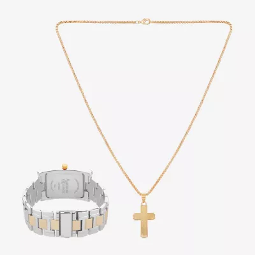 American Exchange Mens Two Tone Bracelet Watch M0105s-22-J34