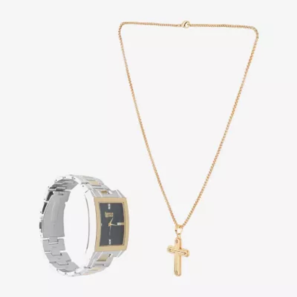 American Exchange Mens Two Tone Bracelet Watch M0105s-22-J34