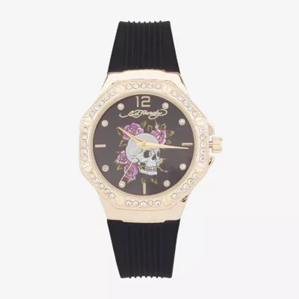 Ed Hardy Womens Black Strap Watch 14970g-42-G02