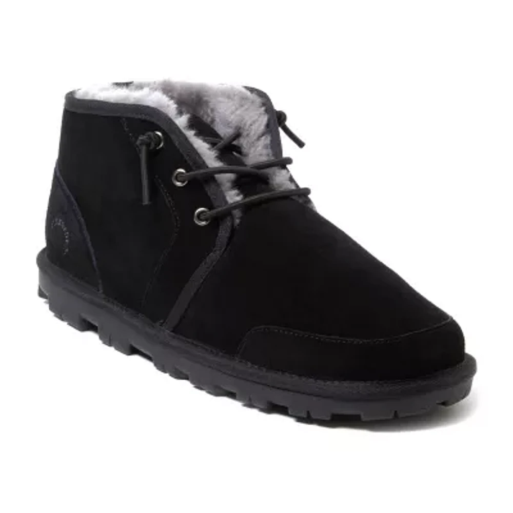 Dearfoams Shepparton Mens Memory Foam Bootie Slippers