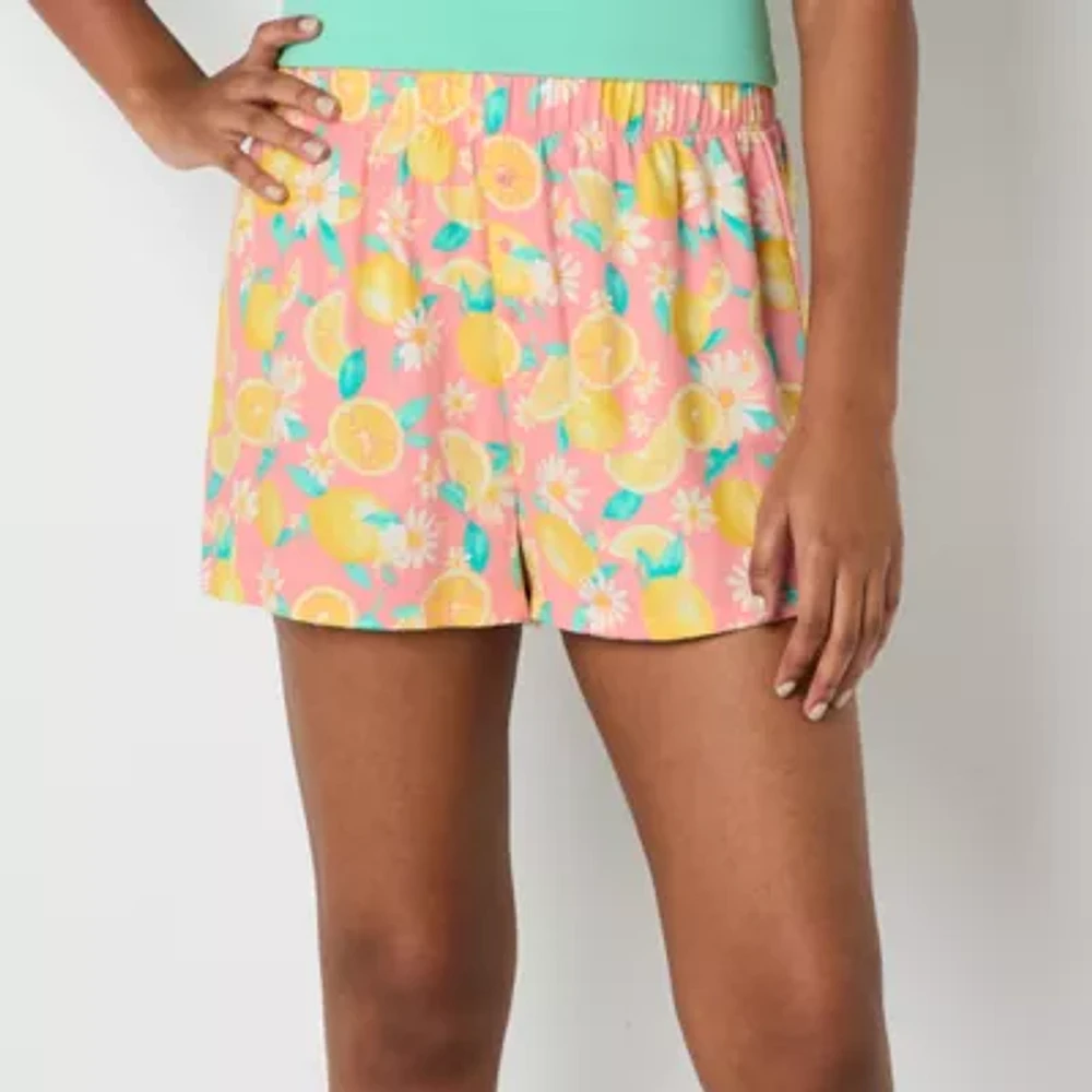 Arizona Body Womens Flannel Juniors Pajama Shorts