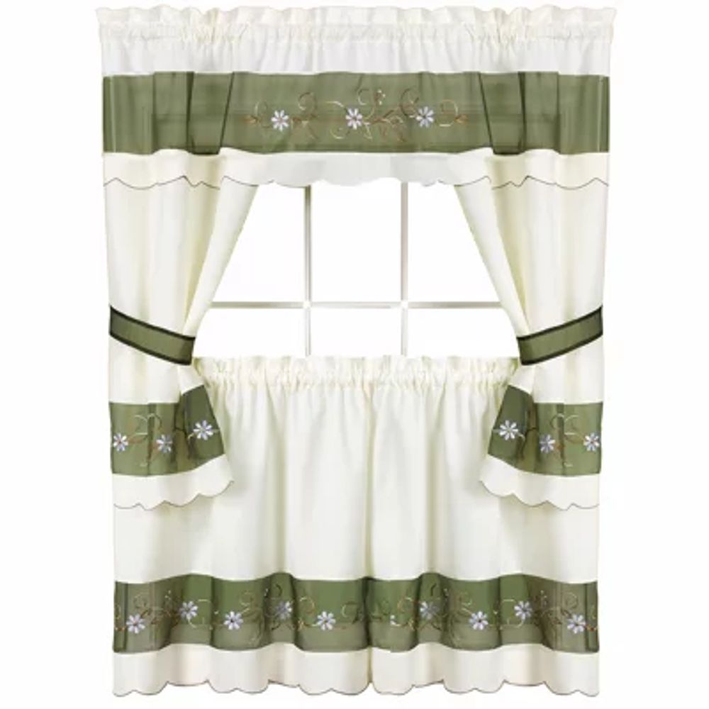 Rod Pocket Kitchen Curtains & Drapes Window Set