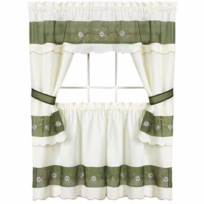 Rod Pocket Kitchen Curtains & Drapes Window Set