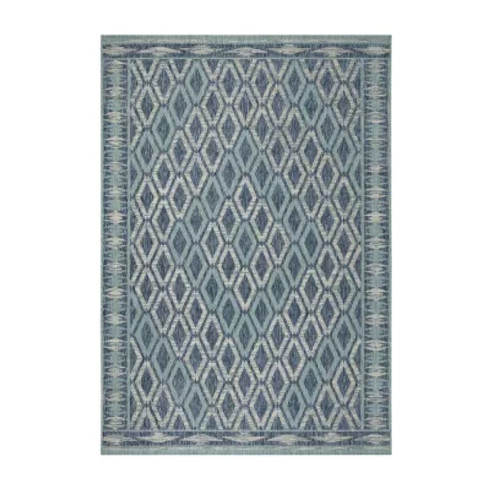 Safavieh Courtyard Collection Trent Geometric Indoor/Outdoor Area Rug
