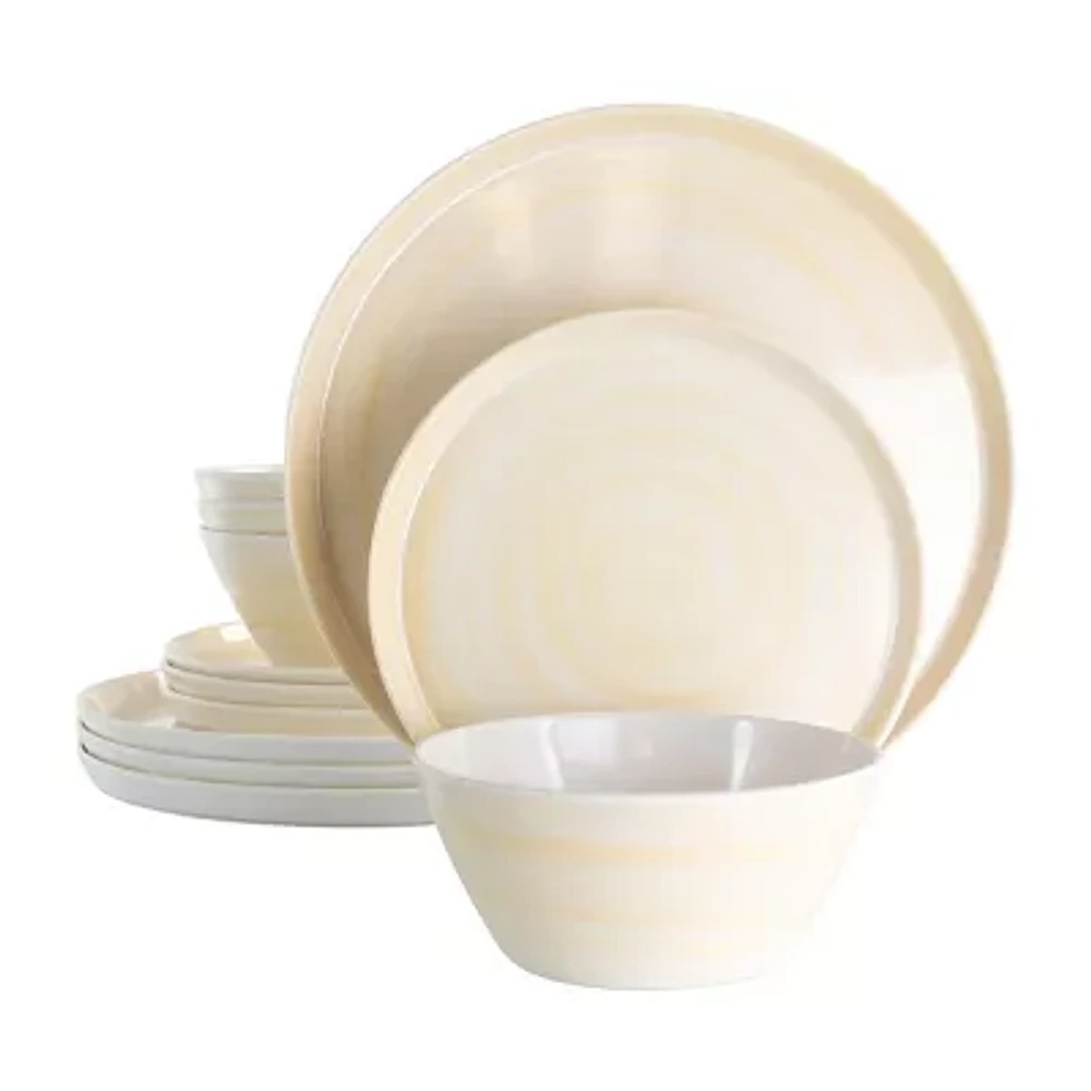 Elama Crafted Clay 12-pc. Melamine Dinnerware Set