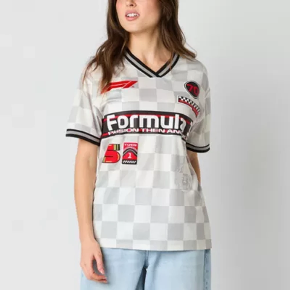 Formula 1 Soccer Womens V Neck Short Sleeve Juniors Jersey