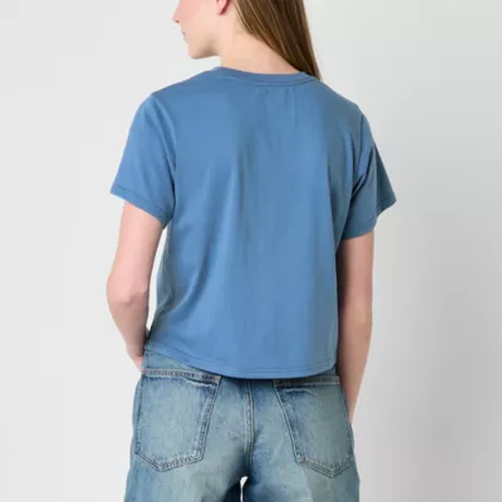 New World The Beach Boys Semi Fit Womens Crew Neck Short Sleeve Loose Juniors Graphic T-Shirt