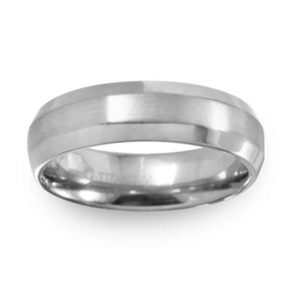 Mens 6MM Titanium Wedding Band