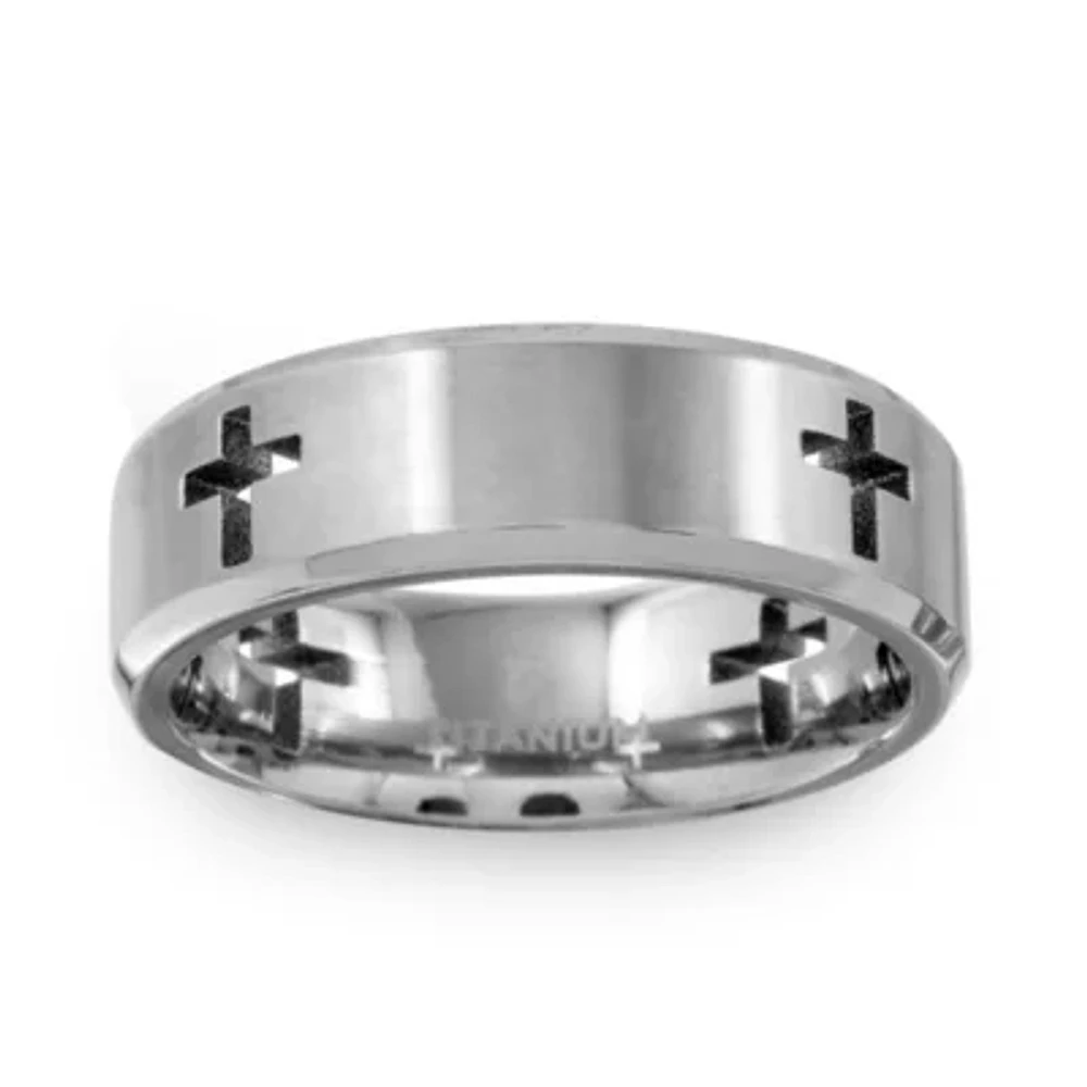 Mens 5MM Titanium Wedding Band