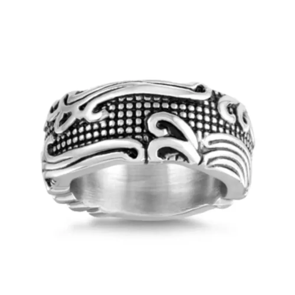 Mens 11M Stainless Steel Wedding Band