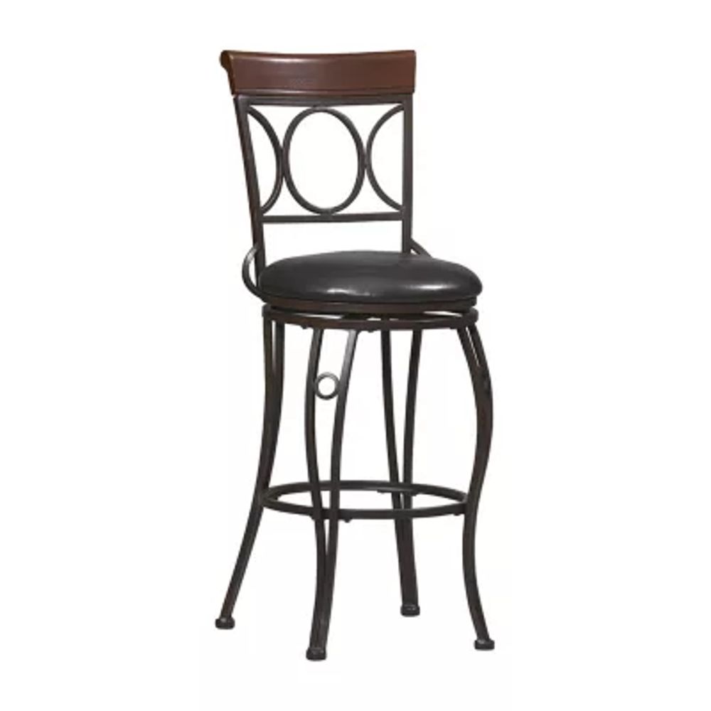 Circles-Back Swivel Barstool
