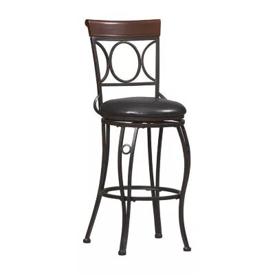 Circles-Back Swivel Barstool
