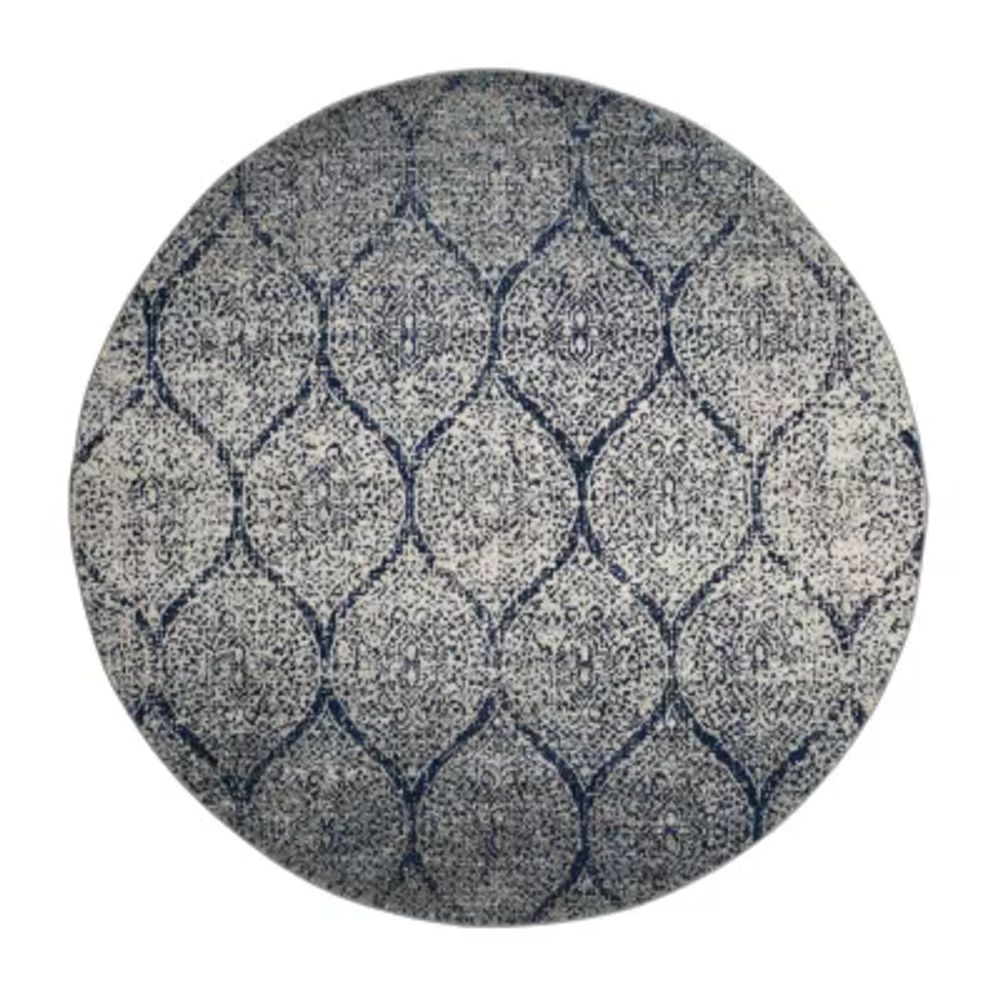 Safavieh Madison Collection Carmen Geometric Round Area Rug