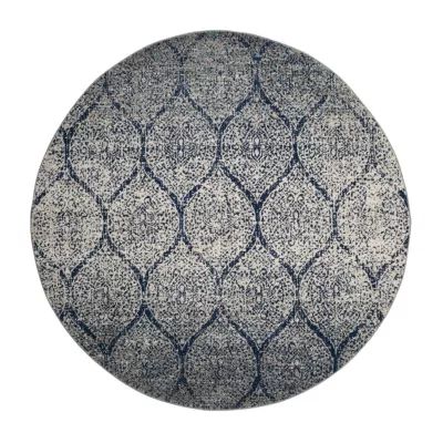 Safavieh Madison Collection Carmen Geometric Round Area Rug