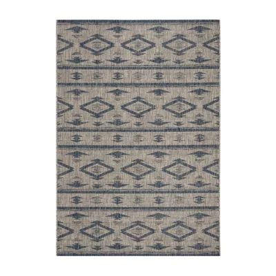 Safavieh Courtyard Collection Easton Geometric Indoor/Outdoor Area Rug