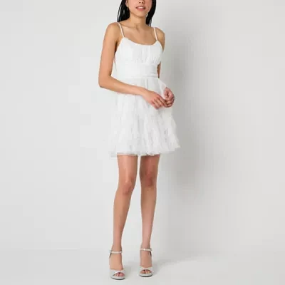 Radiante Couture Womens Sleeveless Juniors Fit + Flare Dress