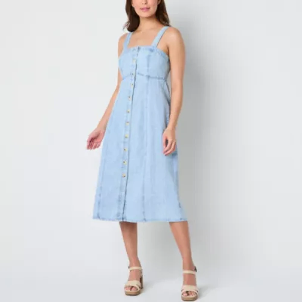 Frye and Co. Womens Sleeveless Midi Sundress