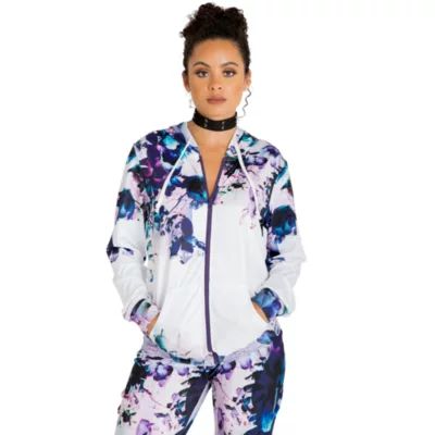 Poetic Justice Hooded Lightweight Womens Active Casual Track Jacket