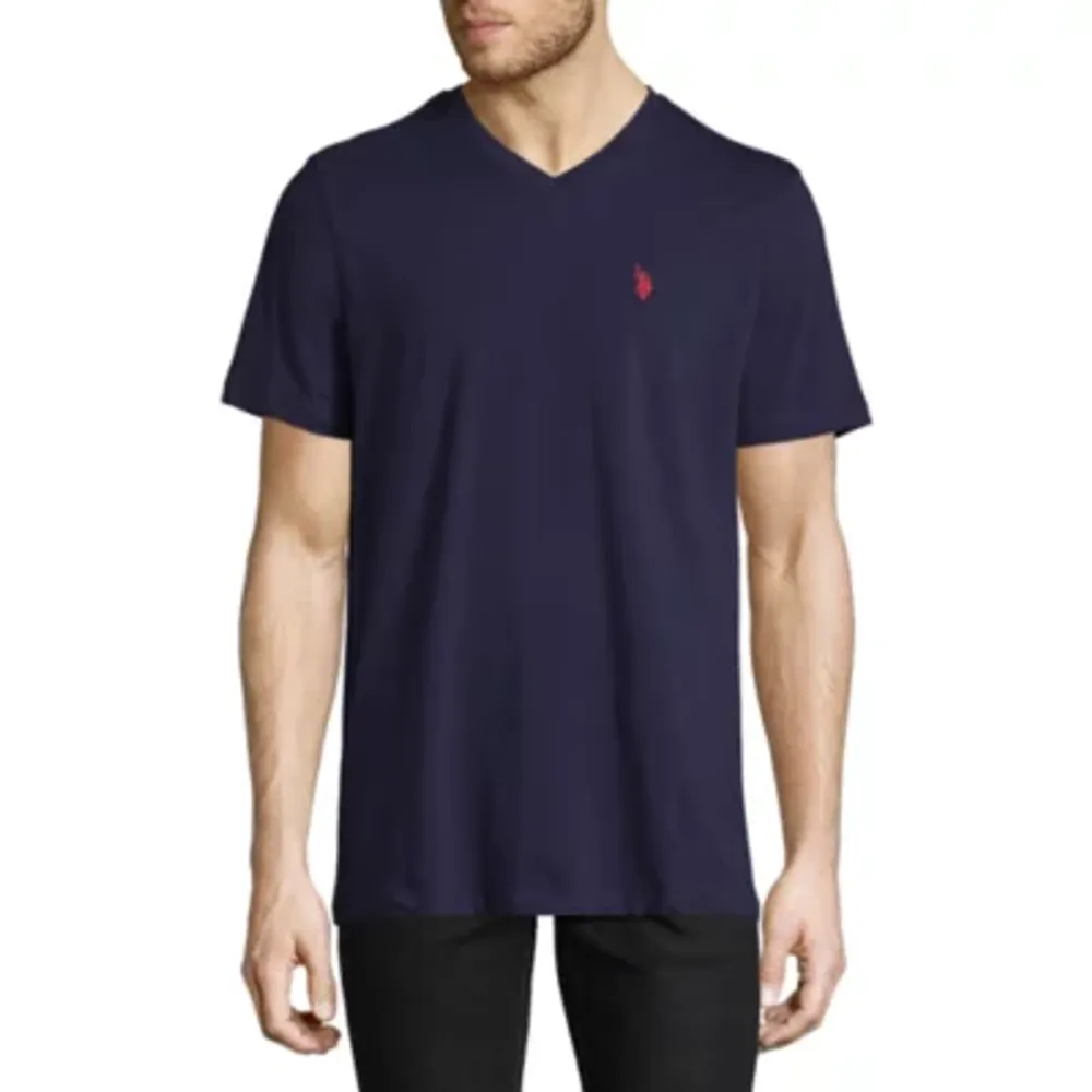 U.S. Polo Assn. Stretch Mens V Neck Short Sleeve Fabric T-Shirt