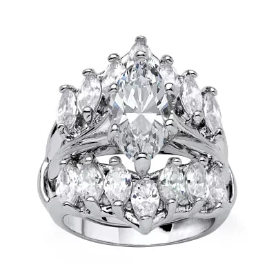 Womens 6 CT. T.W. Cubic Zirconia Pure Silver Over Brass Bridal Set