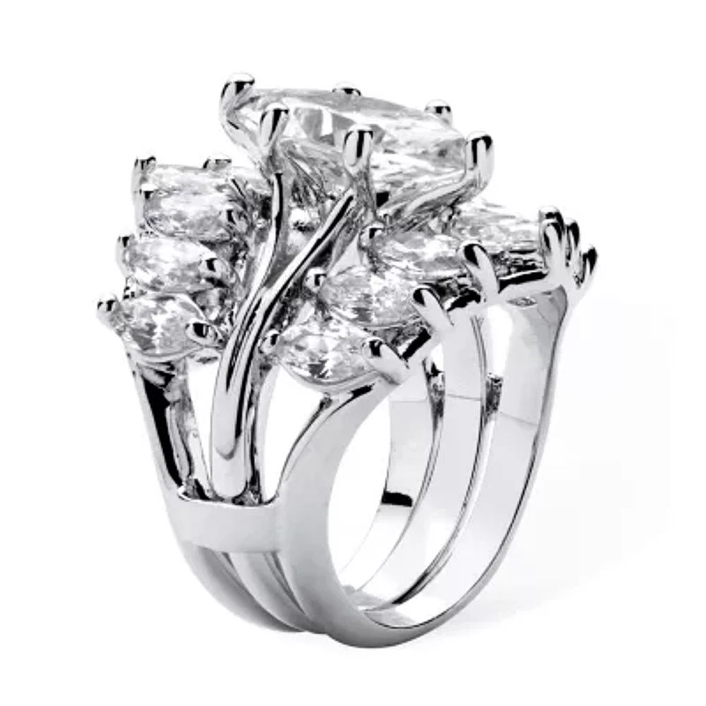 Womens 6 CT. T.W. Cubic Zirconia Pure Silver Over Brass Bridal Set