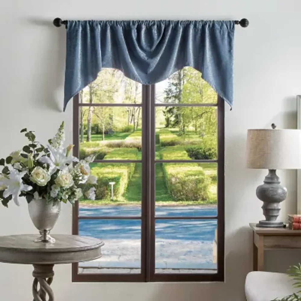 Martha Stewart Naples Chenille Rod Pocket Tailored Valance